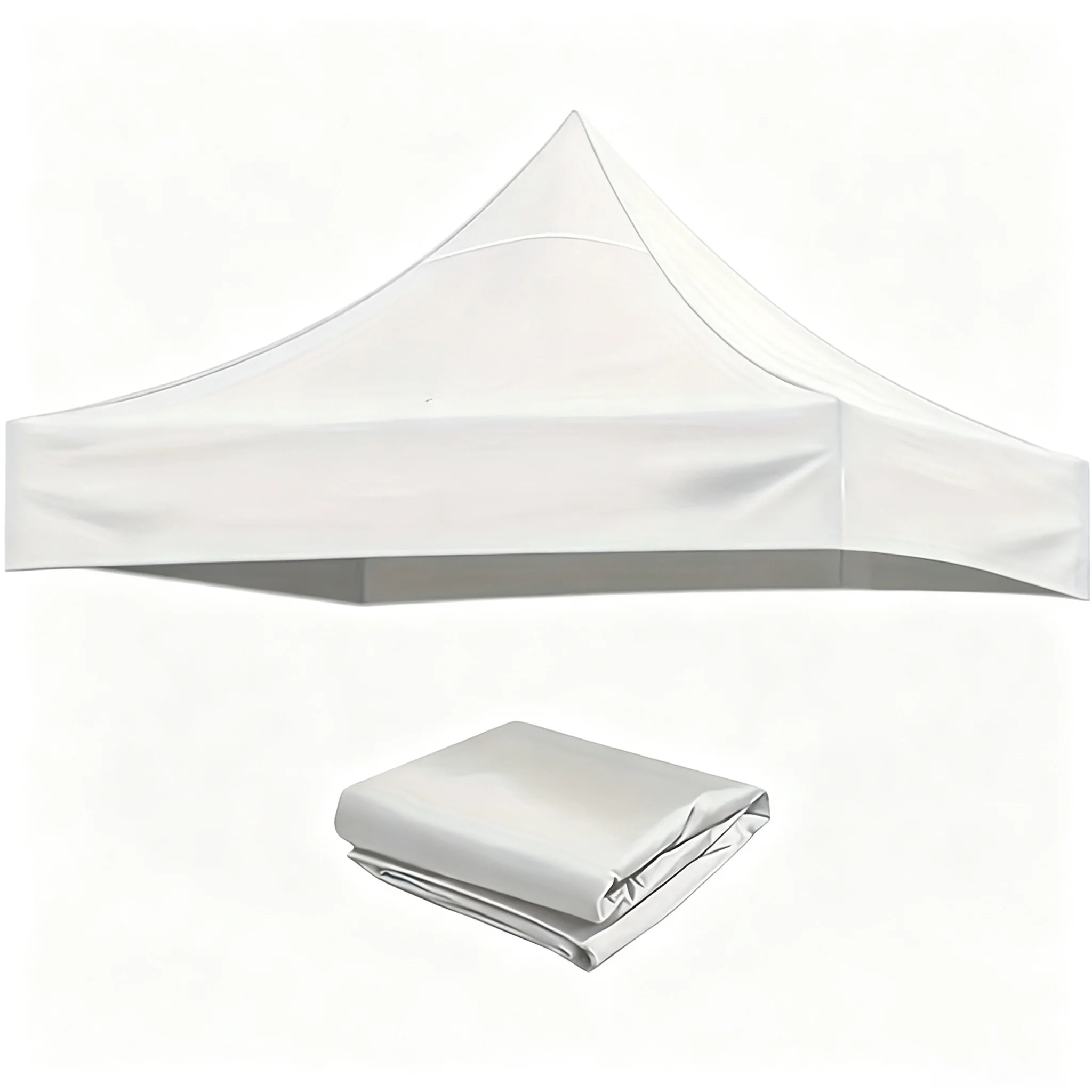 1 Piece of 420D Outdoor White Tarp, Suitable for Installation or Replacement of 10Ft*10Ft Outdoor Four-Corner Tents, Stylish, Lightweight, and Easy to Carry