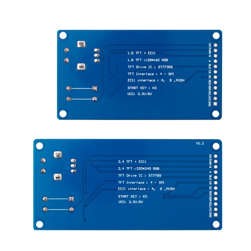 Ekran TFT o przekątnej 1,8 cala/2,4 cala z modułem kombinowanym enkodera obrotowego EC11, interfejs SPI, wyświetlacz LCD dla Arduino — zdjęcie produktu 6