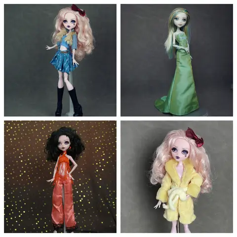 MINISO 1/6 Slim Monster Doll DIY Dressing Clothes Colorful Dancing Doll Dress Coat TShirt with Colorful Decors for Creative Play