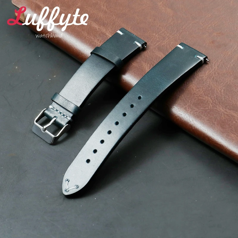 Quick Release Männer Leder Armbanduhr Armband 18mm 19mm 20mm 21mm 22mm Rindsleder Armband Öl Wachs haut Ersatz Uhr Band