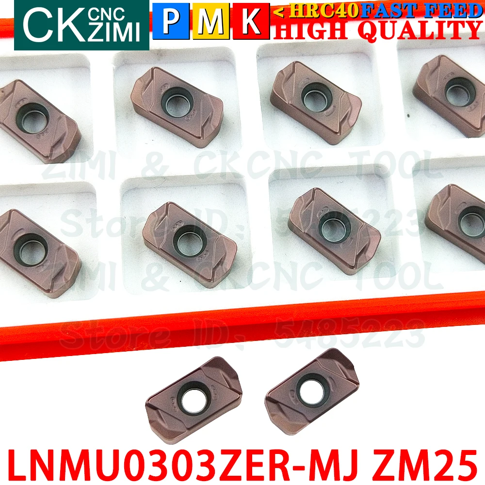 LNMU0303ZER-MJ ZM25 LNMU 0303 ZER MJ Carbide inserts Fast feed milling inserts CNC metal lathe Indexable milling tools EXN03R