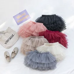 Kids Girls Tulle Skirt Baby Girl Clothes Tutu Pettiskirt Skirt Fashion Party Princess Ball Gown For Girl Newborn 6 Colors