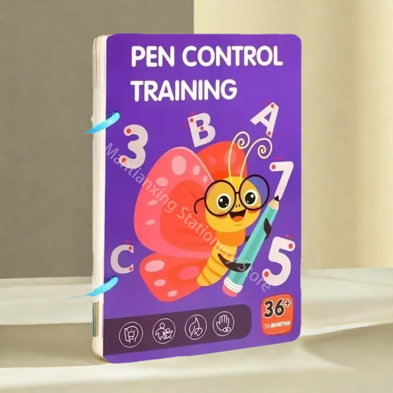 96 Pages Magical Tracing Workbook Control Training Book Reusable Magic Practice Copybook Children Montessori Drawing Education