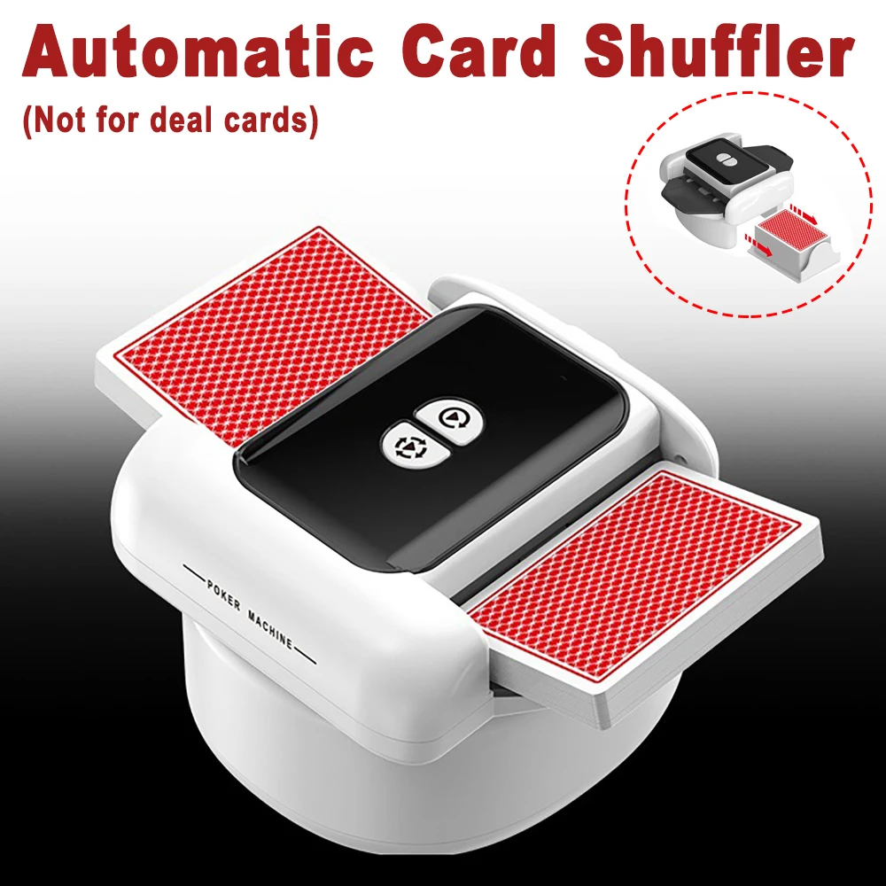 

Automatic Card Shuffler Machine Type-C Rechargeable Playing Card Poker Sorter For Card Games Home Party (Not for deal cards)