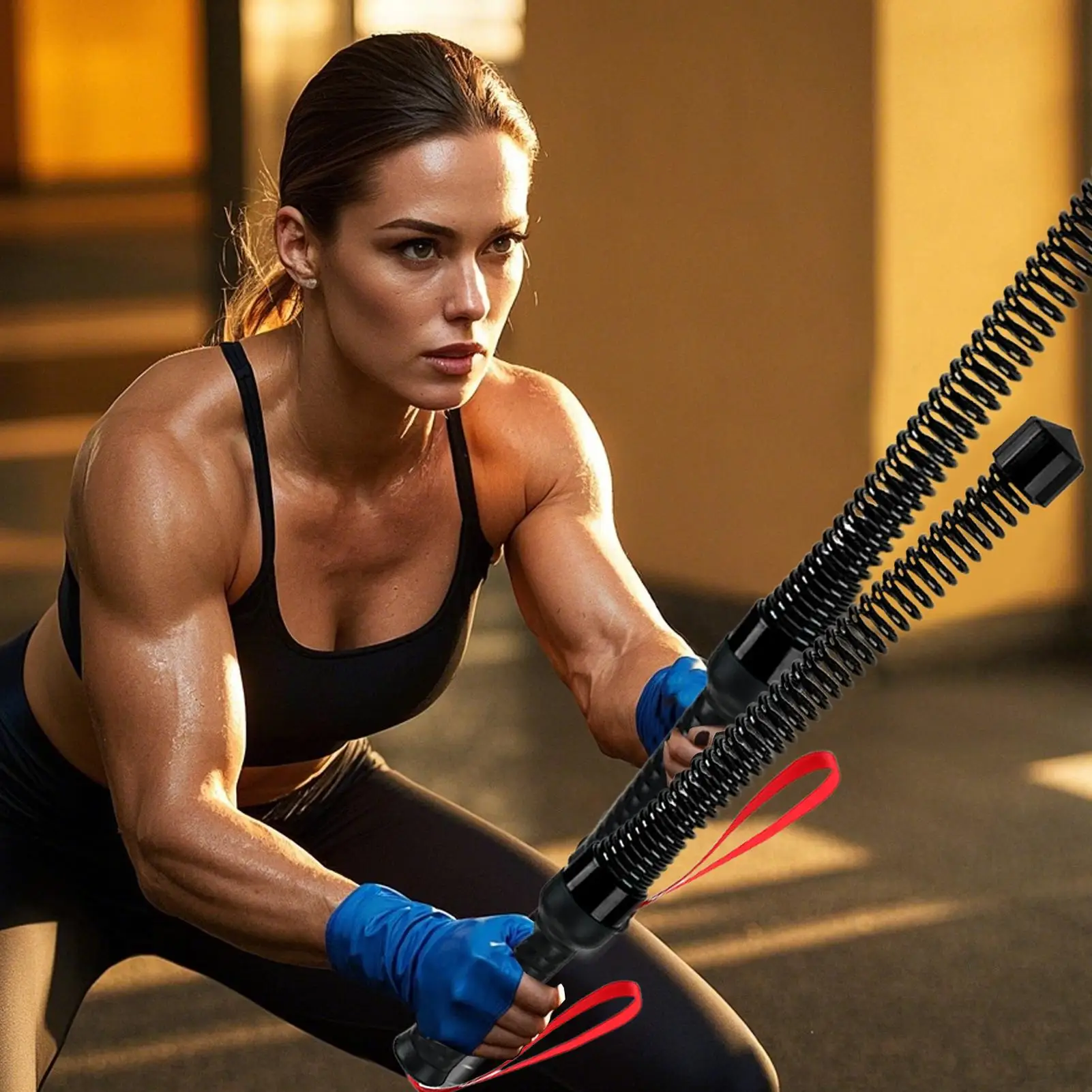 

Cordless Battle Ropes Rope Exercise Training Portable 2X Fitness Equipment Cordless Design For Home Men Gyms Outdoor