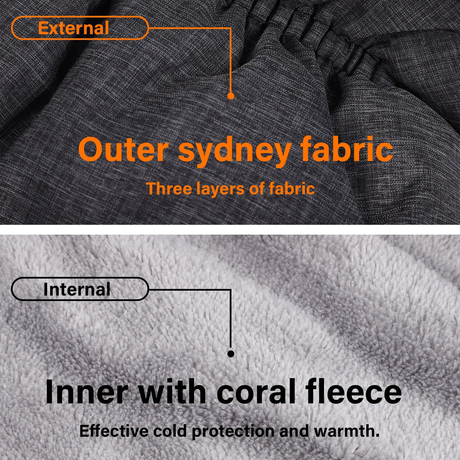 

1Pair Stroller Gloves Winter Warm Coral Fleece Lined Anti-Freeze Hand Muffs for Pram Stroller Bike Trailer Universal