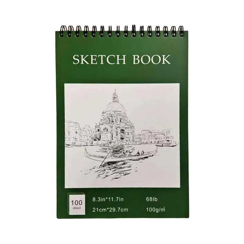 Coil Sketchbook 100 Sheets Hardcover Painting Coil Sketchbook High Roughness Hardcover Sketchbook For Art Students Adults