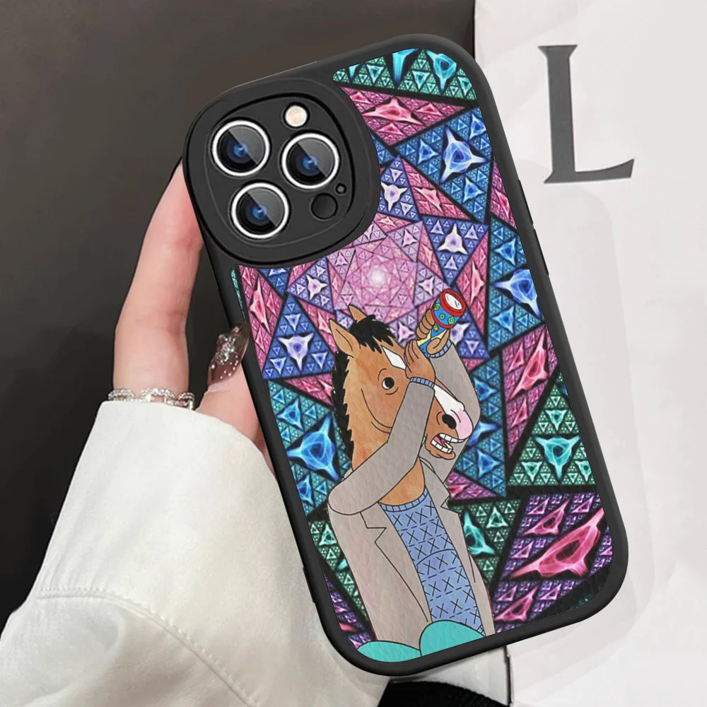 BoJack Horseman Phone Case Hard Leather For IPhone 16 15 14 13 12 Mini 11 14 Pro Max Xs X Xr 7 8 Plus Fundas