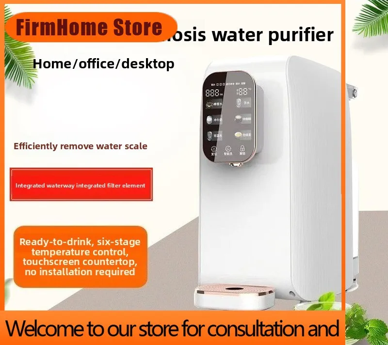 FirmHome StoreWater Dispenser, No Installation Required, Houseuse RO Reverse Osmosis Touch-screen Heating Tabletop Water Purifie