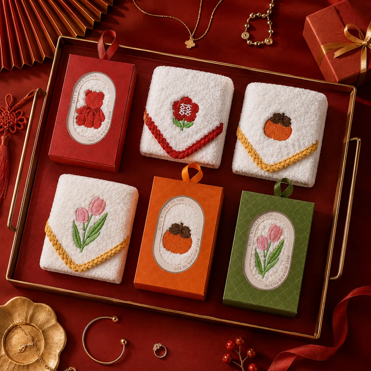 2pcs Bear Towel Gift Set Wedding Return Gifts for Guests Coral Velvet Towel Box Engagement Party Favor Creative Gift