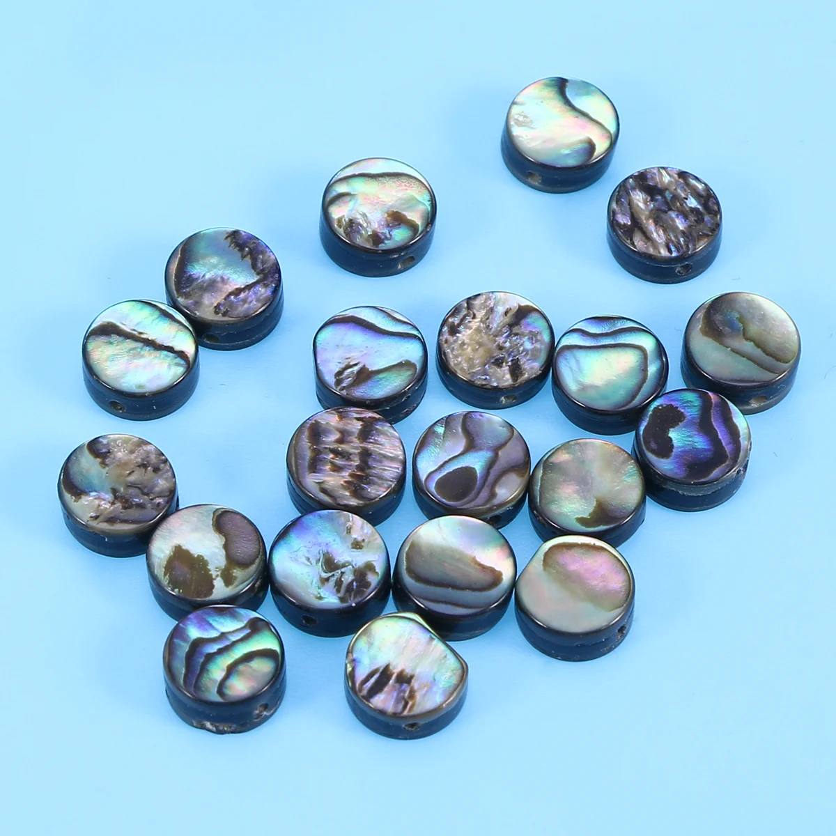 

20 PCS Jewelry Accessories Loose Beads Manicure Premium Material Abalone Shell 8MM