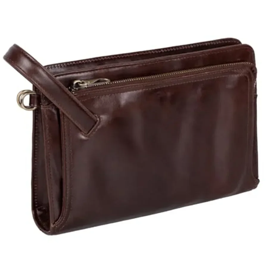 

Leather Clutch for Men - Wrist Bag - Men's wallets - Wrist Bag - 10.3x6.8INCH - Includes dustproof gift bag