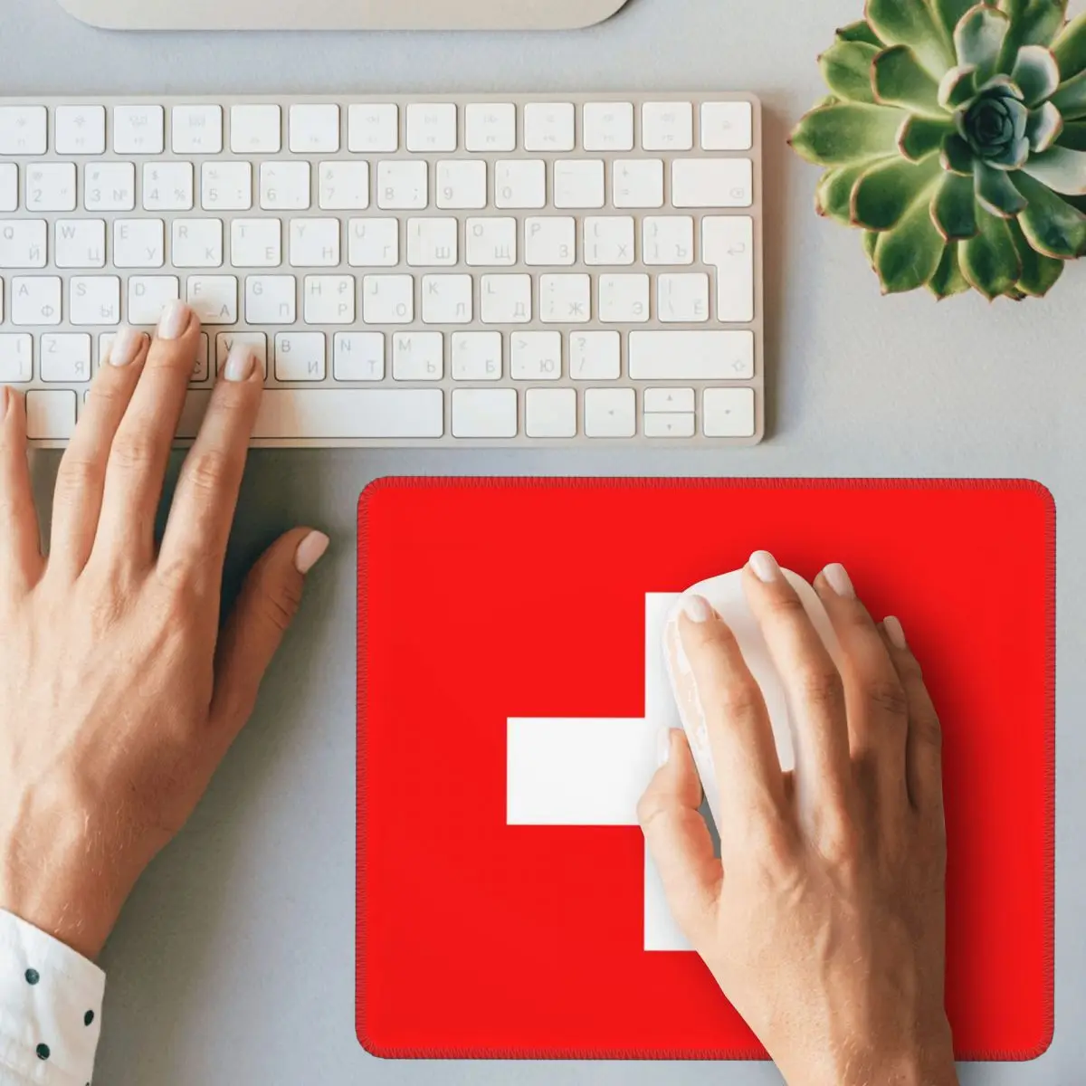 Swiss Switzerland Flag Mouse Pad Computer Keyboard Mouse Mat Gaming PC Desk Mat Office Accessories Table Mats