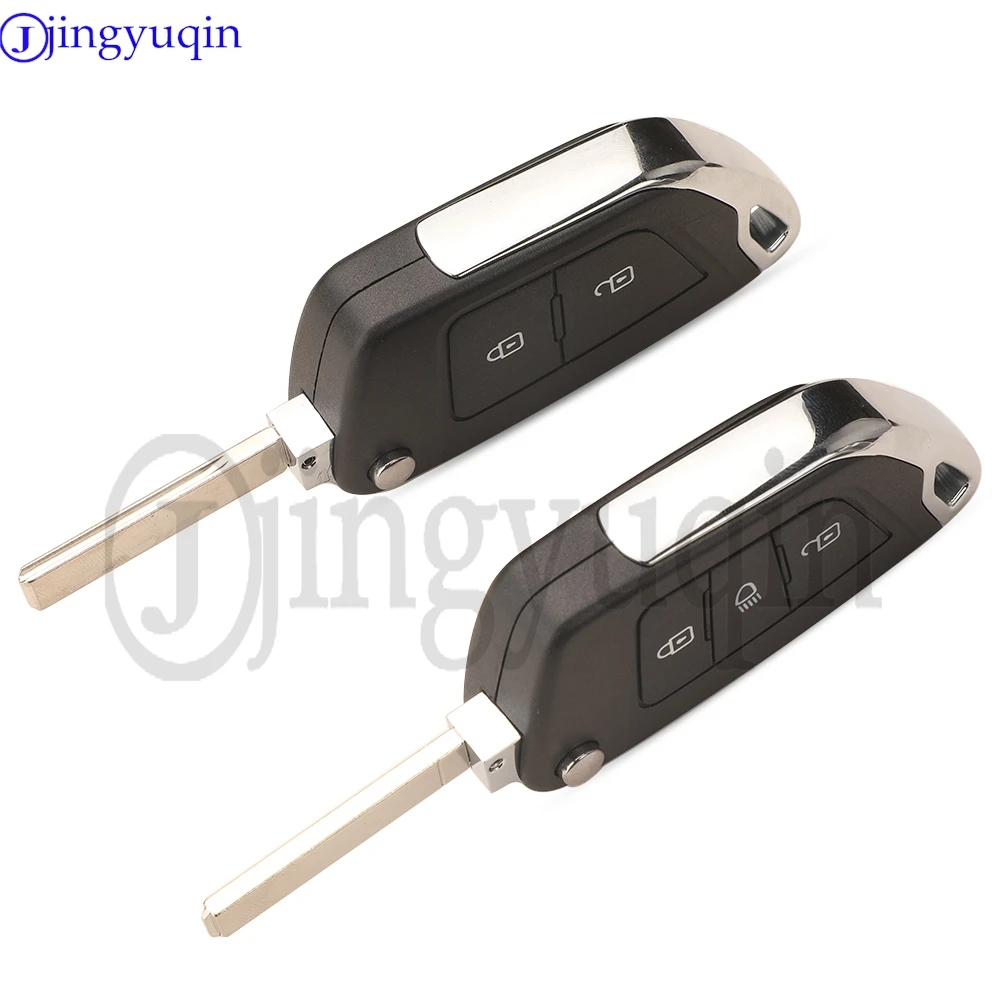 jingyuqin Ce0536/0523 HU83 VA2 Modified Flip Remote Car Key Shell For Peugeot 107 207 307 407 306 308 408 508 Citroen C2 C3 C4