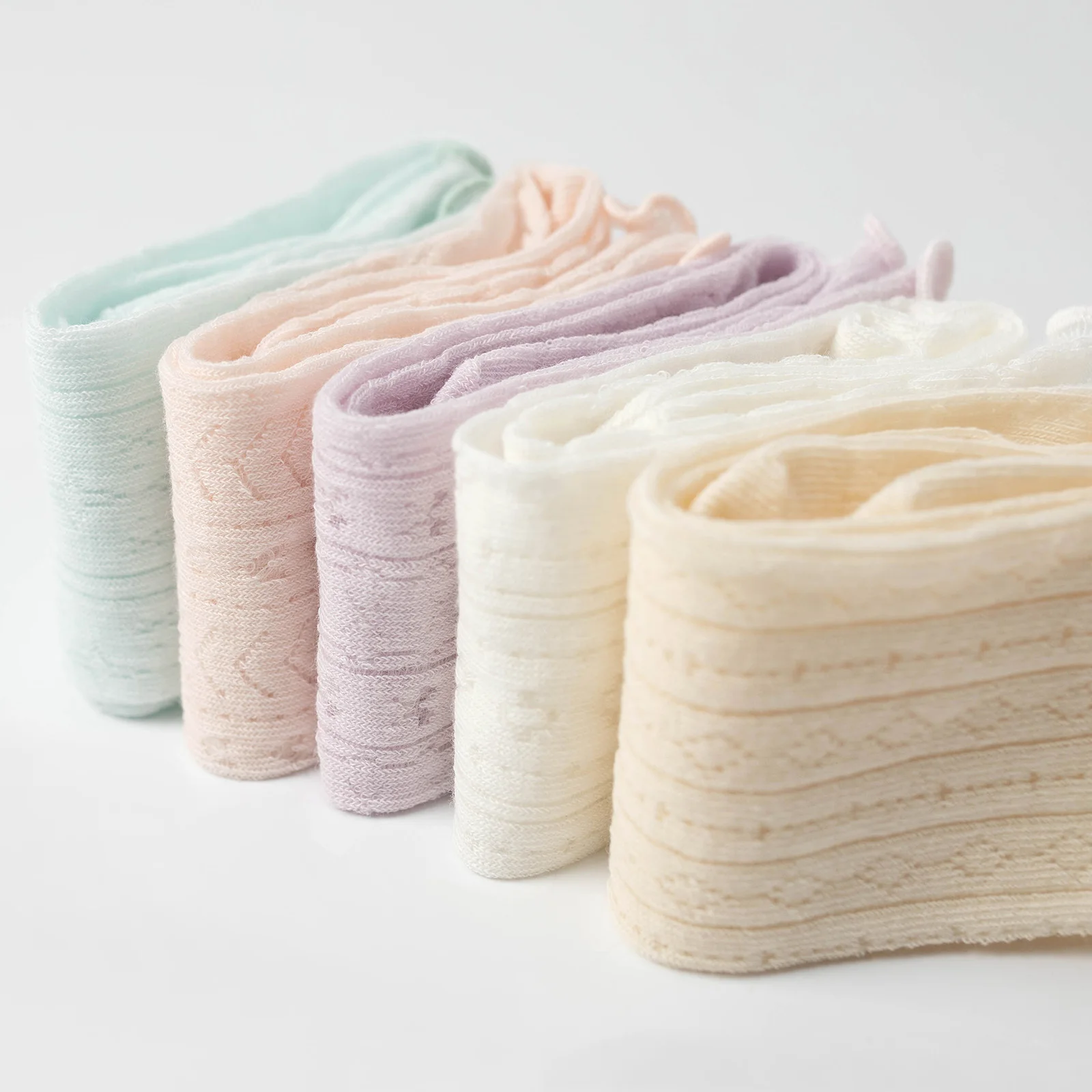 

Носки до колена Tregren для маленьких девочек, дышащие чулки с оборками и люверсами, эластичные летние носки для маленьких девочек