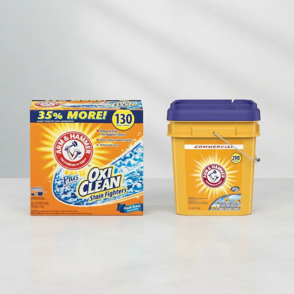 

Fresh Scent Laundry Detergent Powder with OxiClean, 9.92 lb Pack of 3 & 18 lb Pail for Families, Deep Clean Clothes