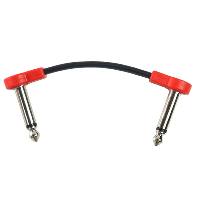 1/4 Inch Guitar Pedal Cables Right Plug 15cm/20cm Guitar Patch Cable Portable Instrument Effects Pedal Patch Cable