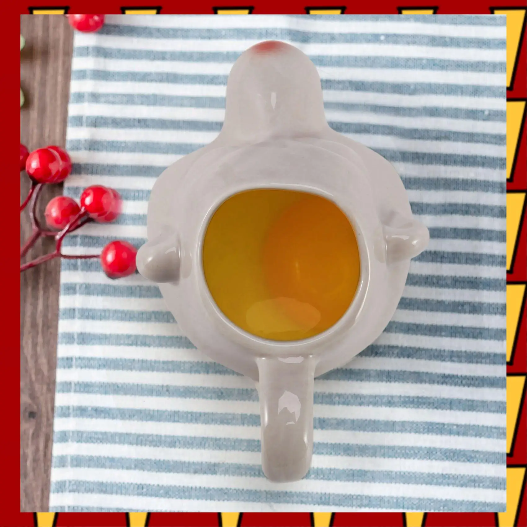 ABNP Cermic-divisor de huevos de nariz grande, separadores de yema de huevo de dibujos animados, filtro de mango, herramienta para hornear, soporte para huevos para Cocina