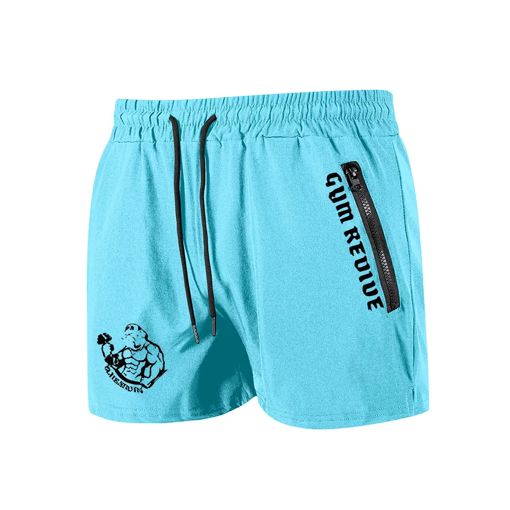Men's Printed Shorts Summer Quick Dry Side Double Zipper Pockets Design Running Basketball Training Gym Shorts - Image 6