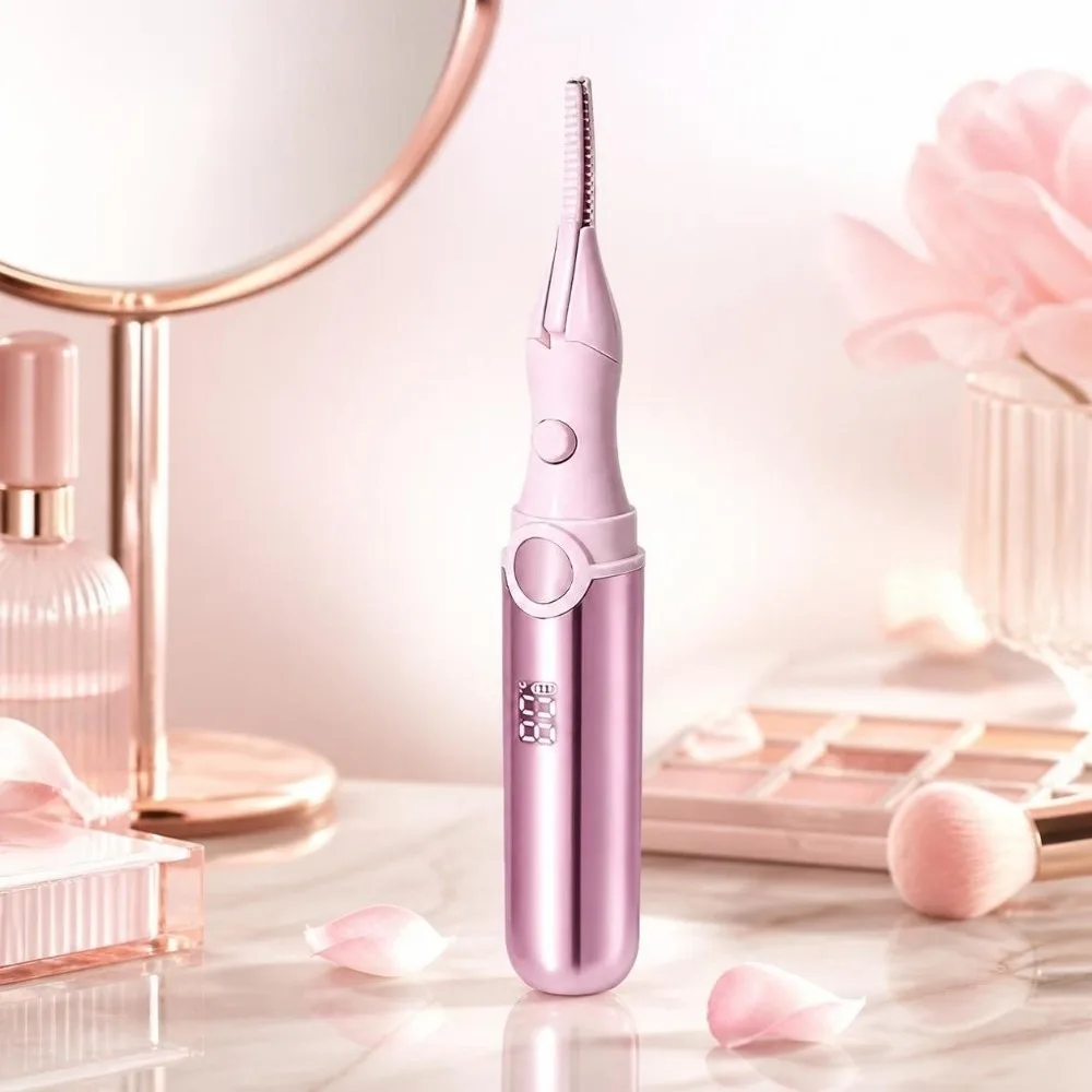 Lasting Curling Electric Eyelash Curler Wide Angle Fast Heating Eyelash Curling Device USB Charging 3 Modes