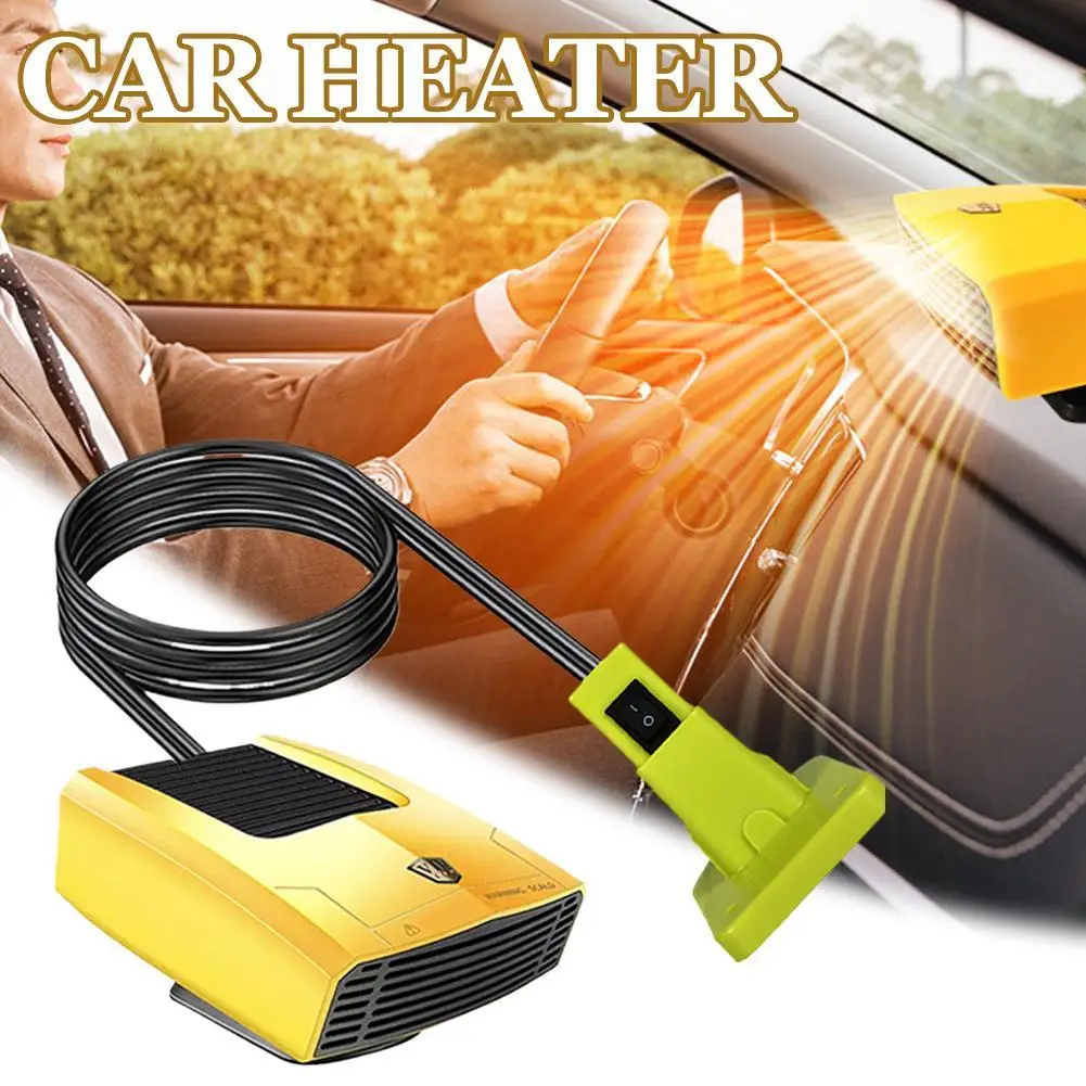 Car Lithium Battery Car Heater (excluding Battery) Outdoor Defogger ABS Quiet Small Electric Thermostat Heater Cooling Fan