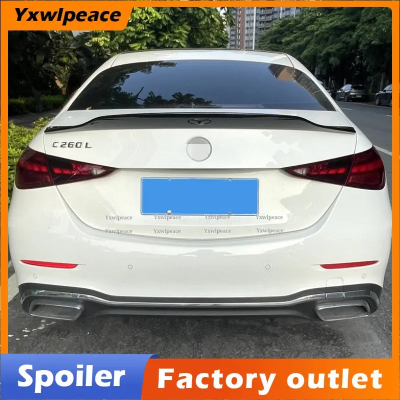 

For Mercedes W206 Spoiler 4Door Sedan C-Class 2020 2021 2022 2023 PSM Style C200 C260 ABS Plastic Rear Trunk Wing Spoiler