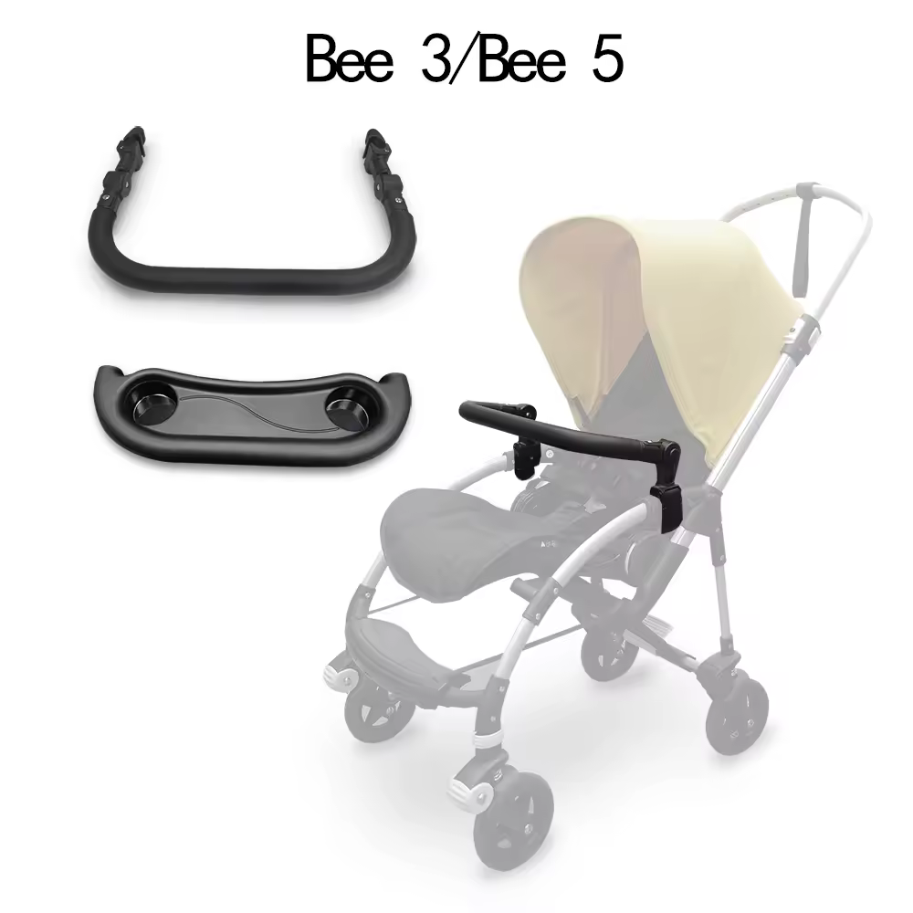 אביזרי עגלת תינוק Bumper Bar עבור Bugaboo Bee3/5 ו-Babyzen yoyo ידית משענת צלחת ארוחה עור PU אביזר לעגלה