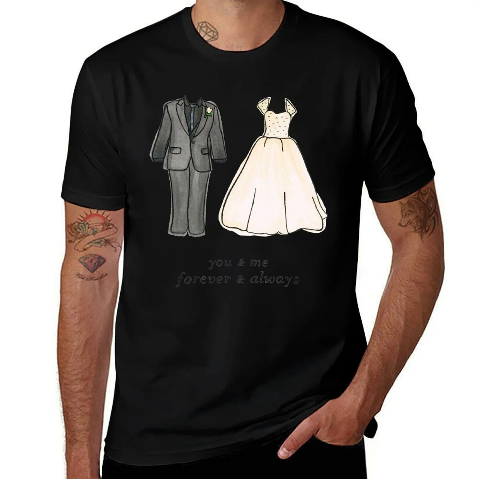 

Forever and Always T-Shirt funny shirt cotton customs funny gifts t shirt men 100℅ cotton