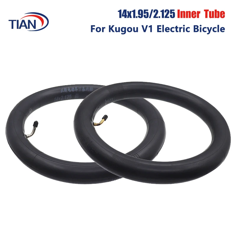 14 Inch 14X1.95/2.125 Electric Bicycle Inner Tube for 14 Inch Kugou V1 Electric Bicycle Accessories Stroller Parts