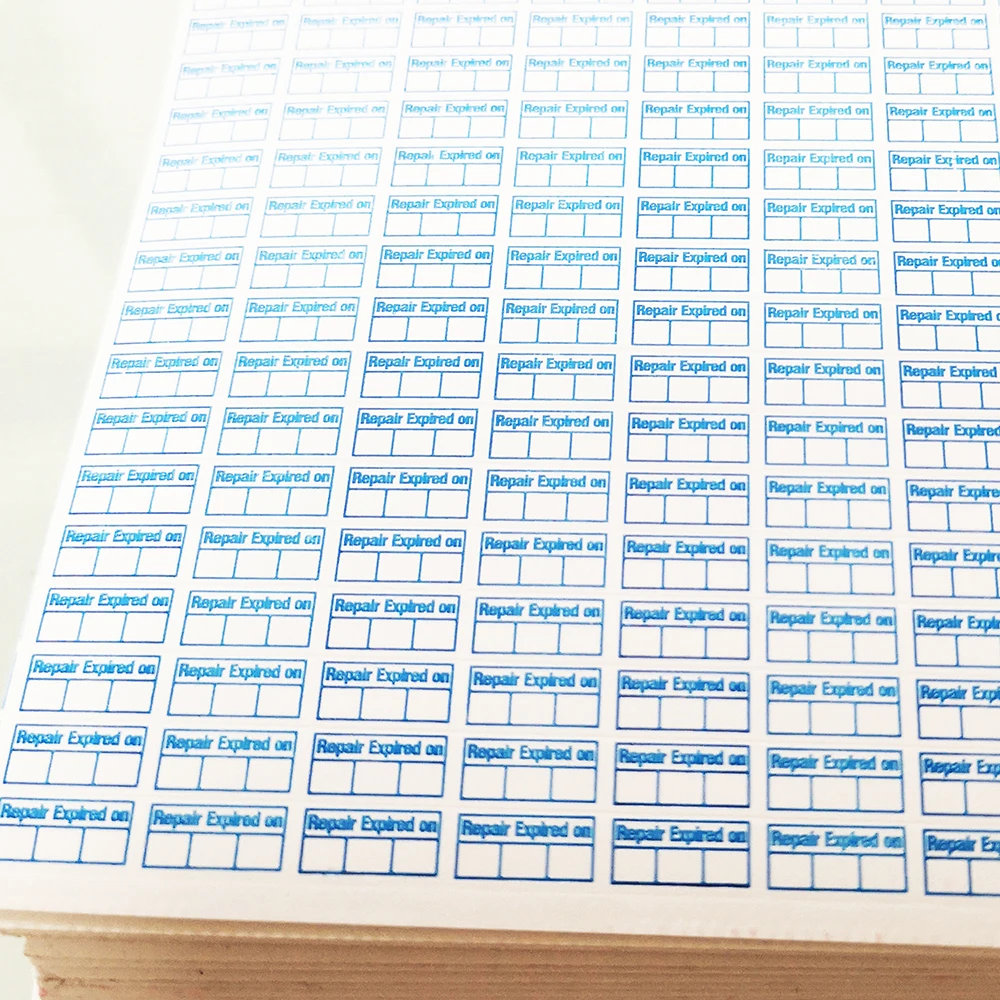 400pcs 10x5mm Writable Date Repair Expired on Year Month Day Maintenance Guanantee Sticker Brittle Paper Label Tamper Evident