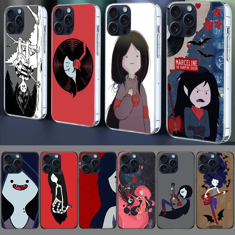 Adventure Time Marceline Clear Case For Apple iPhone 12 13 Mini TPU 11 14+ 15 16 Pro Max Capa Plus XR X XS Max Phone Cover Silic