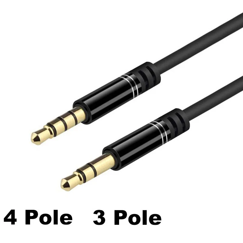 3pole 4 pole Aux cable Male to 3.5mm Jack Male Stereo Headphone Cable Jack 3.5 Aux Audio Cable Cord for Phone Earphone E1