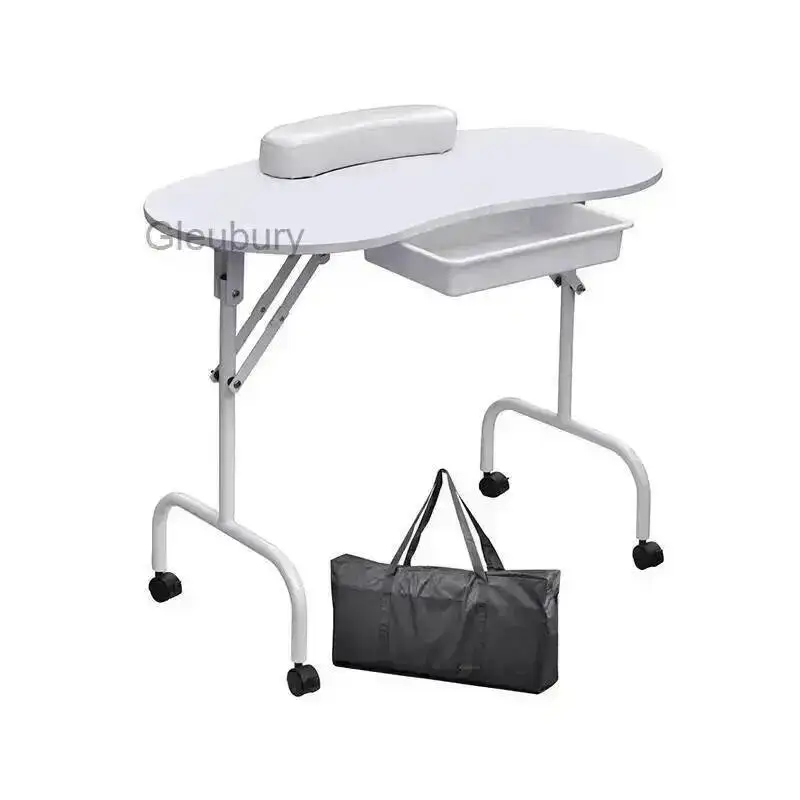 Slim Nail Desk With Drawers Storage Design Unique Elegant Nail Desk Profesional Modern Mesa De Manicurista Nail Salon Furniture