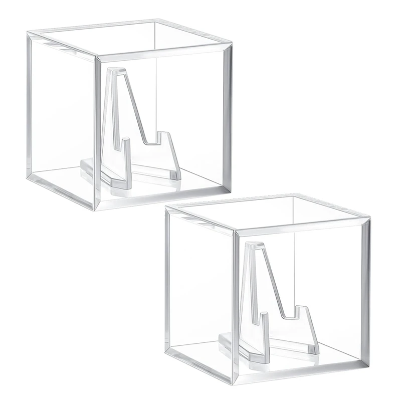 Championship Ring Display Case Clear Acrylic Display Case Mini Acrylic Easel Stands Challenge Coin Holder