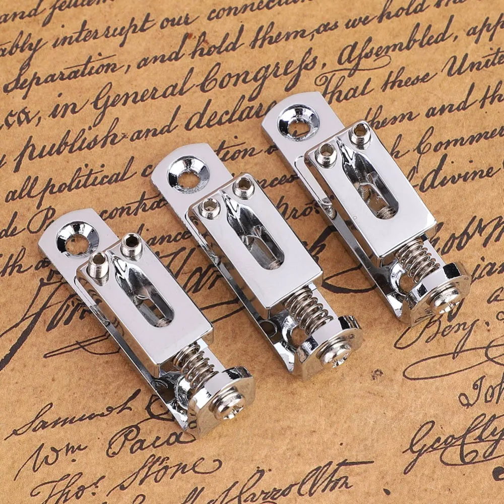 6PCS Silver/Golden Guitar Bridge Saddle Metal Split Type Tremolo Bridge Saddle Electric Guitar Saddle Electric Guitarists