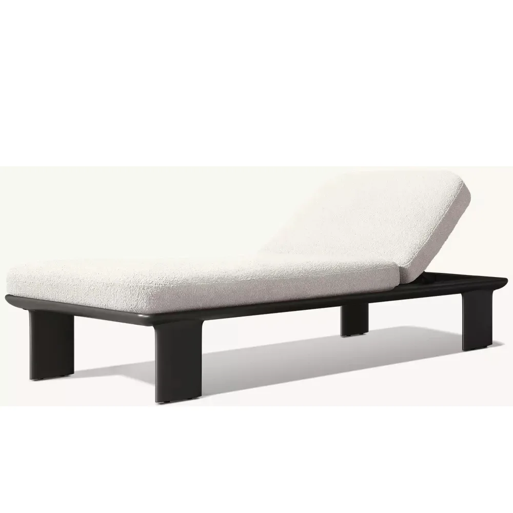 เตียงกลางแจ้ง เฟอร์นิเจอร์อลูมิเนียมอัลลอยด์ ระดับโรงแรมห้าดาว ริมทะเล สระว่ายน้ำ ระเบียง ห้องตัวอย่าง เก้าอี้พักผ่อนโลหะ