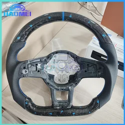 Forged Carbon Fiber Steering Wheel For Volkswagen MK7 MK7.5 GTI R GTD GTE Golf 7, Optional Paddle Shifters Version