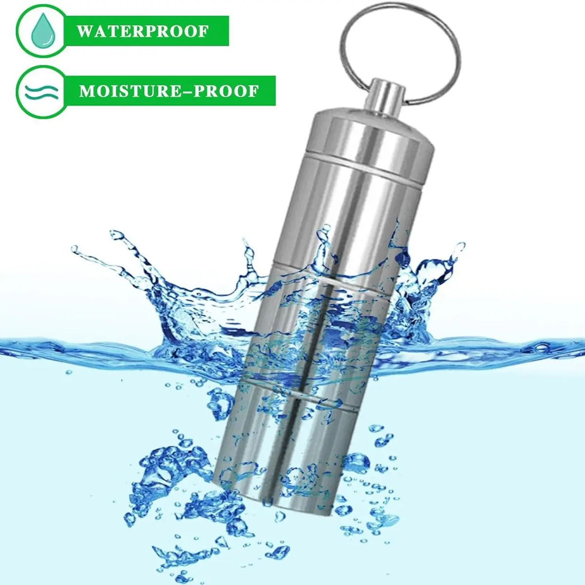 Portable Box for Bottles, Mini Portable Box for Cartridges Waterproof and Moisture-Proof Sealed Jars