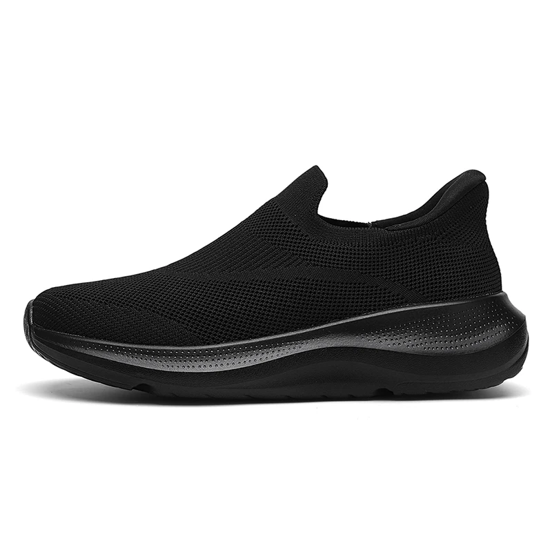 Breathable Knit Slip on Platform Walking Shoes Sports Lightweight Non Slip Cushion Casual Sneakers for Men Women High Quality