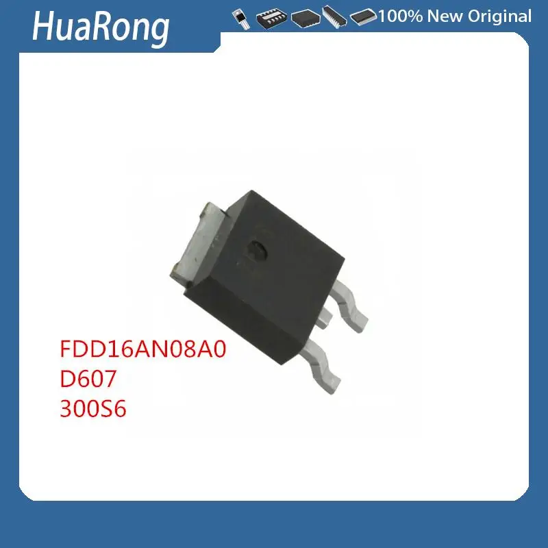 5Pcs/Lot  FDD16AN08A0 FDD16AN08AO  MOS    D607   300S6  TO-252    A1242 TO-251