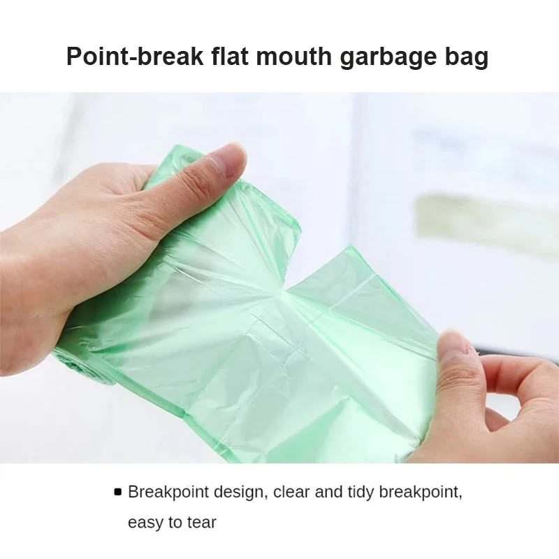 5 Rolls/pack Disposable Garbage Bags Blue Yellow Rubbish Bag Thickened Suitable for Flat Mouth Bin Small Trash Bags Plastic Bag