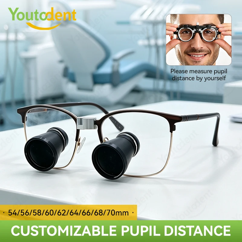 Ultra Light Surgical Dental TTL Loupes 3.3X/3.7X Embedded Surgical Ergonomic Magnifier Glasses with 320-620mm Working Distance