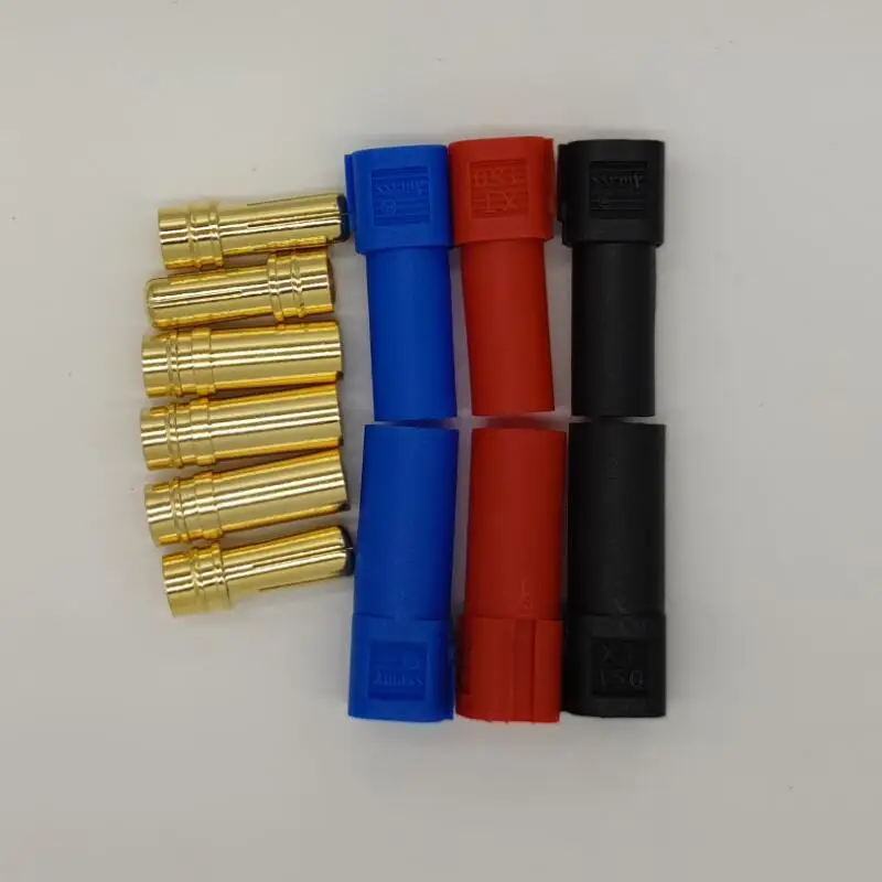 3 colors / Lot AMASS XT150 Large Current Motor Connector Plug, Male / Female Banana Bullet for RC Model Drones