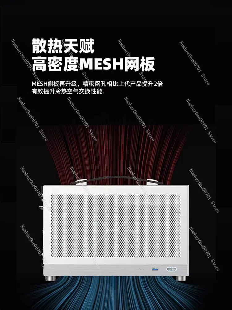 Picture 3: Flash Scale S300 Chassis Portable Portable ITX Desktop Computer Mini Desktop Small Chassis White Type-c