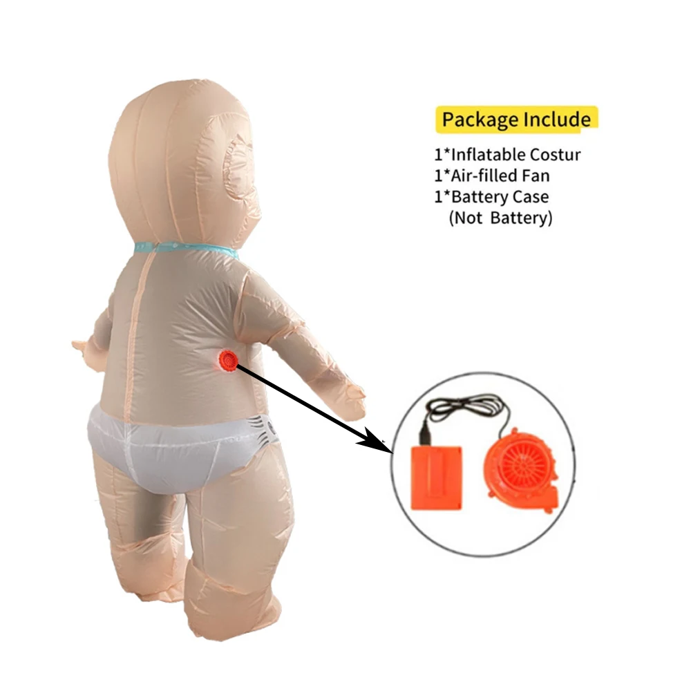 Boys Girls Giant Baby Inflatable Clothing Adult Cosplay Mascot Costume Halloween  Gender Reveal Party view 5