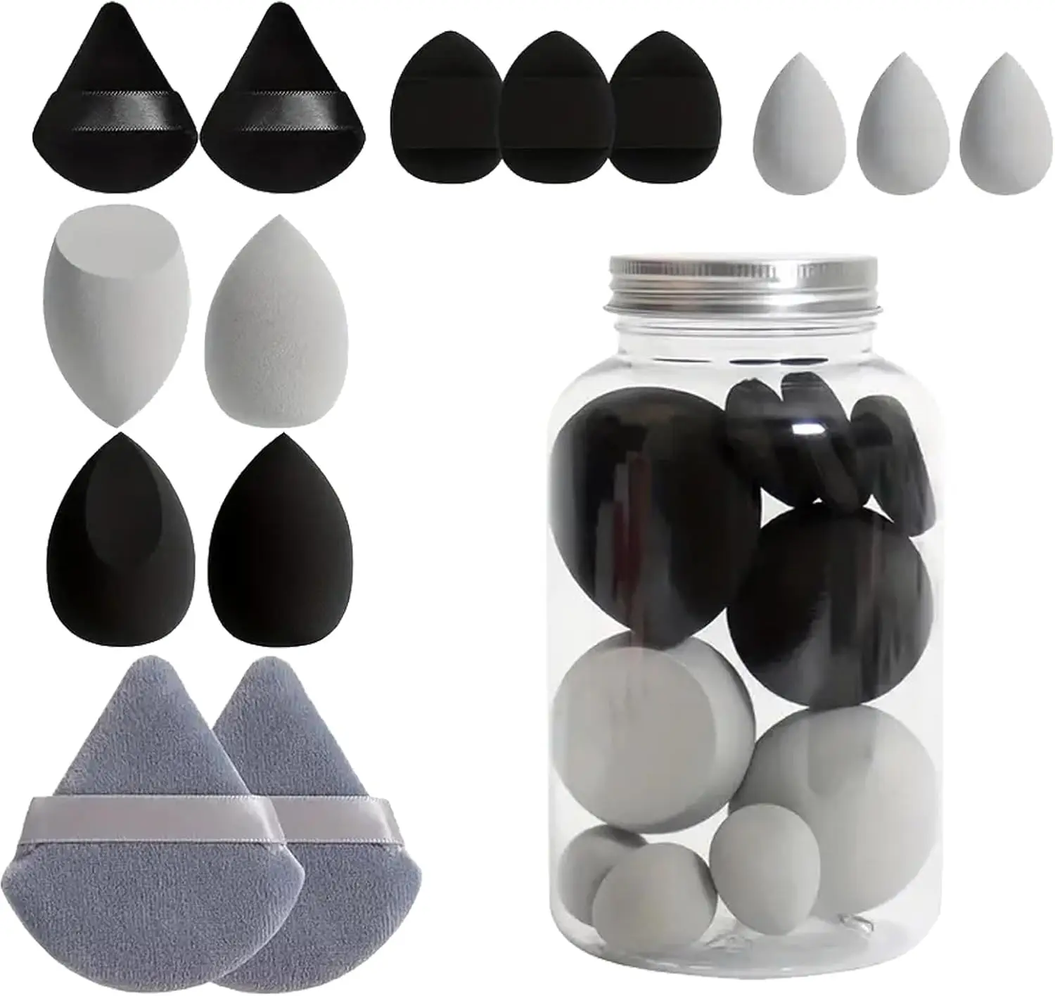 14 قطعة من إسفنجات المكياج الخالية من اللاتكس - خلاط التجميل النباتي لكريم الأساس والخافي عيوب البشرة، أداة توزيع الوسائد الهوائية الخالية من الخطوط #2