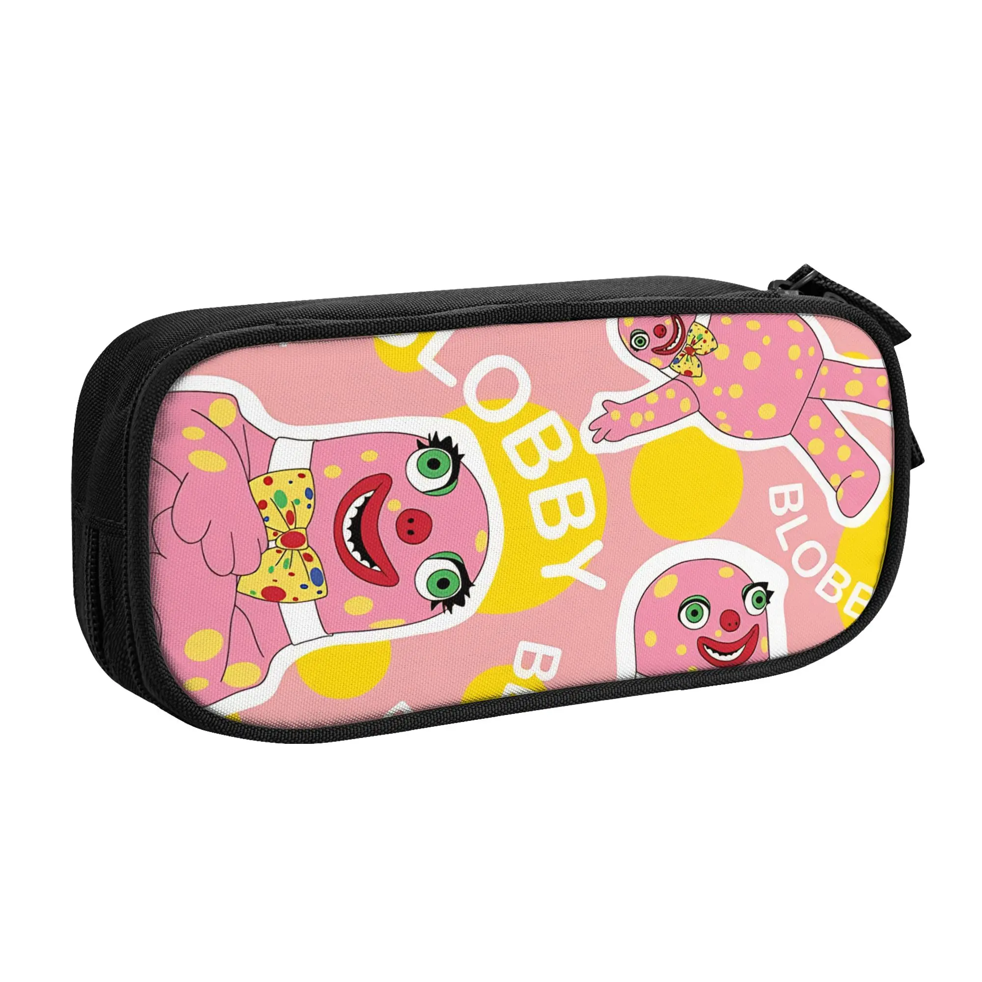 

1 piece Lightweight multicolor polka dot Pencil Case Student Pen Bag Mr Blobby School Stationery Bag