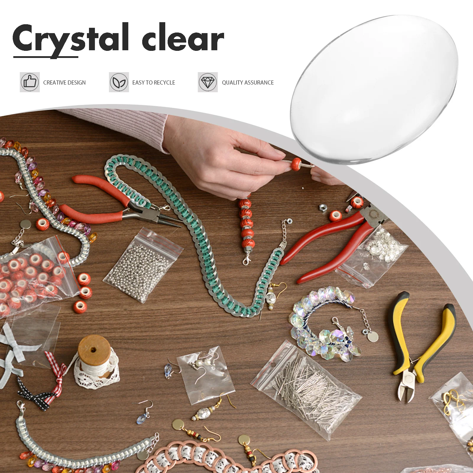 

100pcs Cabochons 18X25Mm Clear Oval Transparent For Jewelry Making Craft Diy Pendant Photo Mounting Decorative Art Supplies