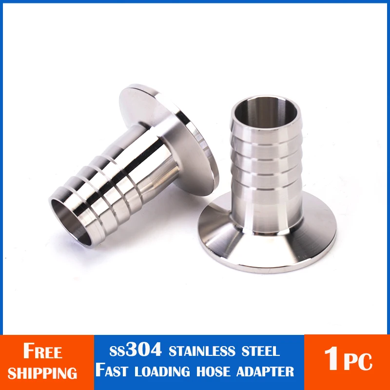 304 Stainless steel camlock Pipe Fitting  hose connector Ferrules  Tri Clamp Plumbing Pipes Barb 1.5\