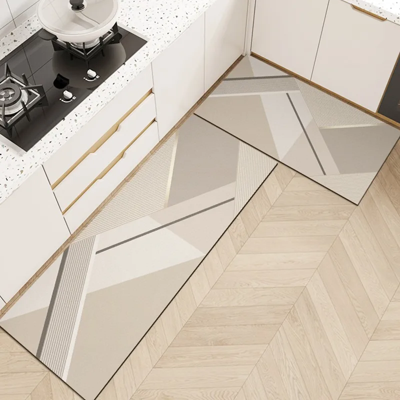 

Kitchen Mat Waterproof Non-slip Rugs Leather Carpet Anti-fatigue Pvc Floor Mats Oil-proof Easy To Clean Anti-slip Area Long Rug